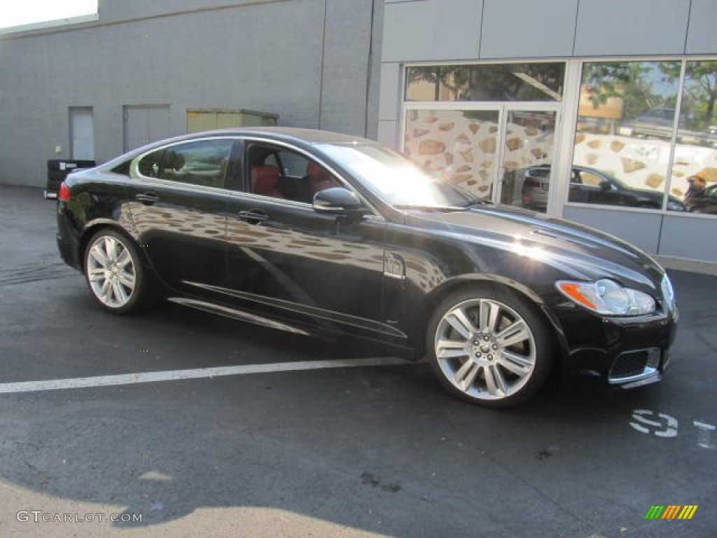 Ultimate Black 2010 Jaguar XF XFR Sport Sedan Exterior Photo #95132282