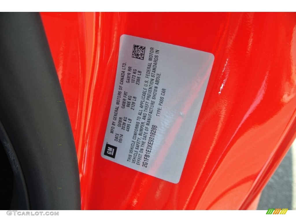 2014 Camaro LT Coupe - Red Hot / Black photo #7