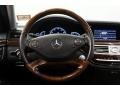 2010 Mercedes-Benz S Black Interior Steering Wheel Photo