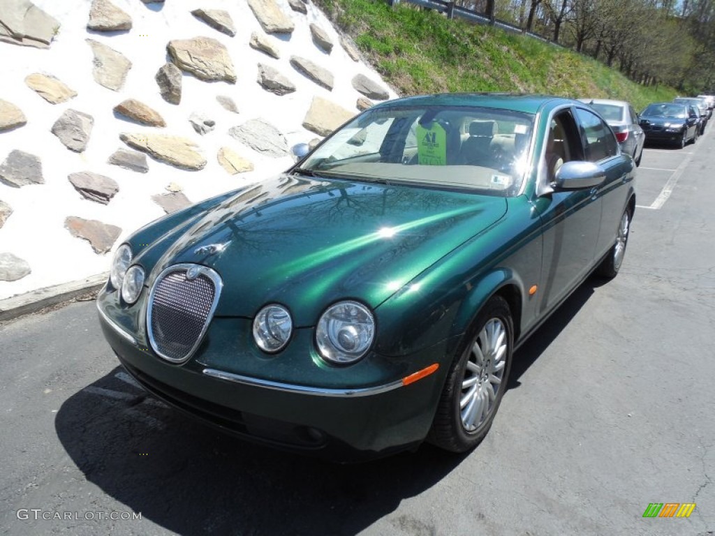 2006 S-Type 4.2 - British Racing Green / Champagne photo #9