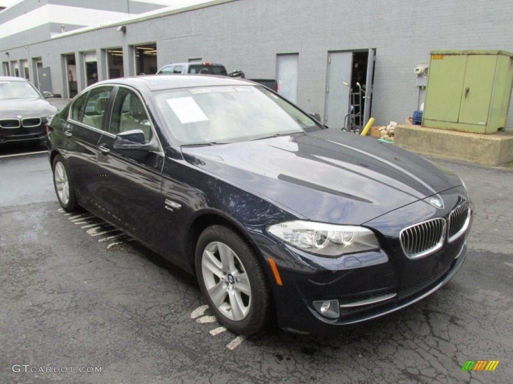 2012 5 Series 528i xDrive Sedan - Imperial Blue Metallic / Venetian Beige photo #7