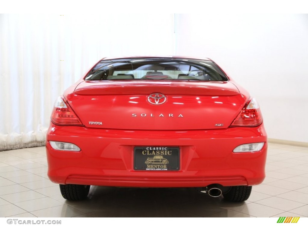 2008 Solara SE Coupe - Super Red 5 / Ivory photo #18