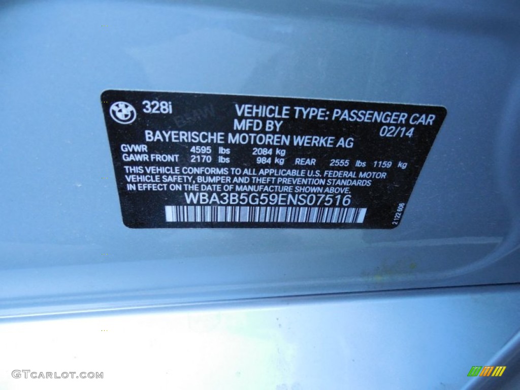 2014 3 Series 328i xDrive Sedan - Glacier Silver Metallic / Black photo #19