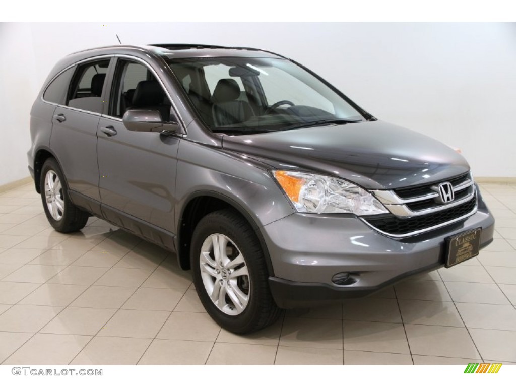 2011 CR-V EX-L 4WD - Polished Metal Metallic / Black photo #1