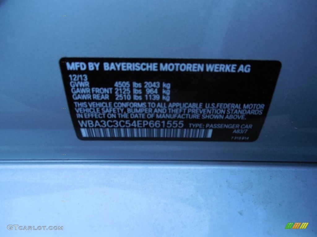 2014 3 Series 320i xDrive Sedan - Glacier Silver Metallic / Black photo #19