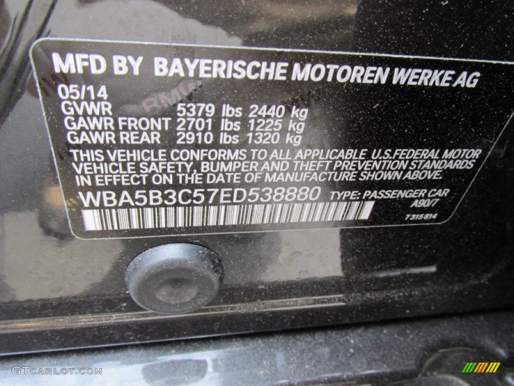 2014 5 Series Color Code A90 for Dark Graphite Metallic Photo #95139224