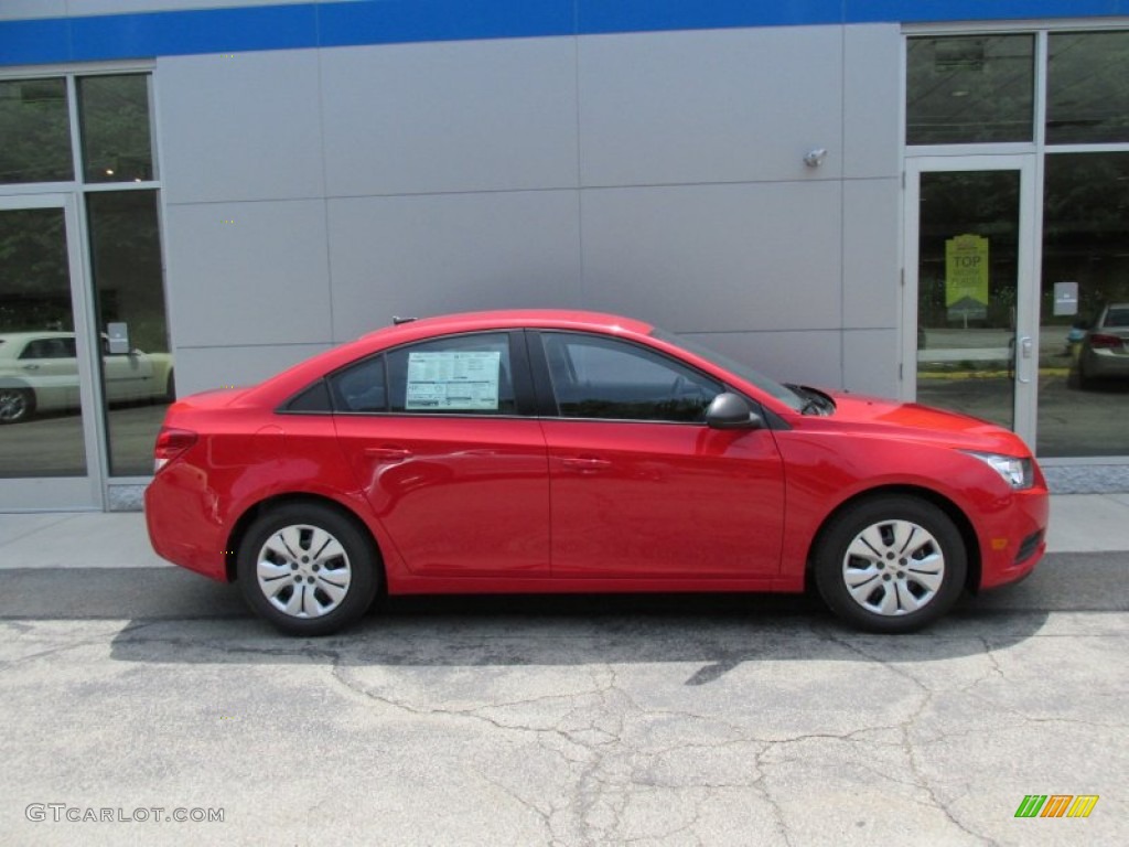 2014 Cruze LS - Red Hot / Jet Black/Medium Titanium photo #2