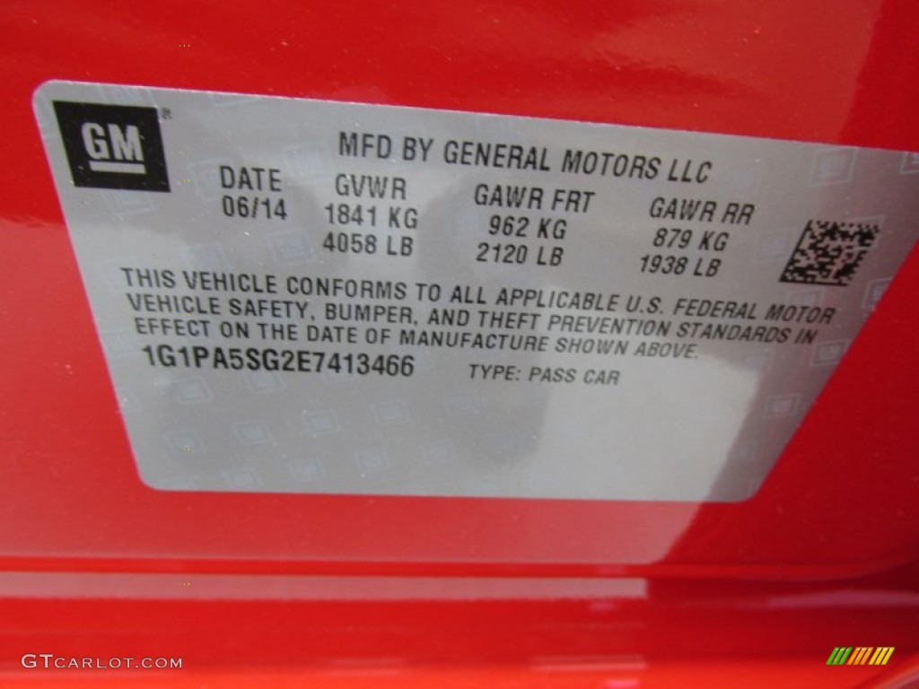 2014 Cruze LS - Red Hot / Jet Black/Medium Titanium photo #19