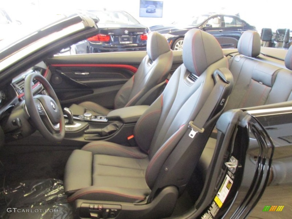 Black Interior 2014 BMW 4 Series 428i xDrive Convertible Photo #95141498