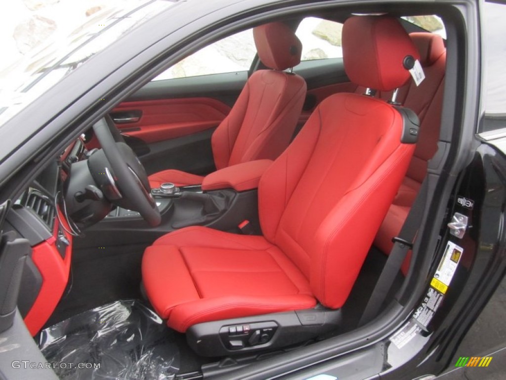 2014 4 Series 428i xDrive Coupe - Jet Black / Coral Red photo #12