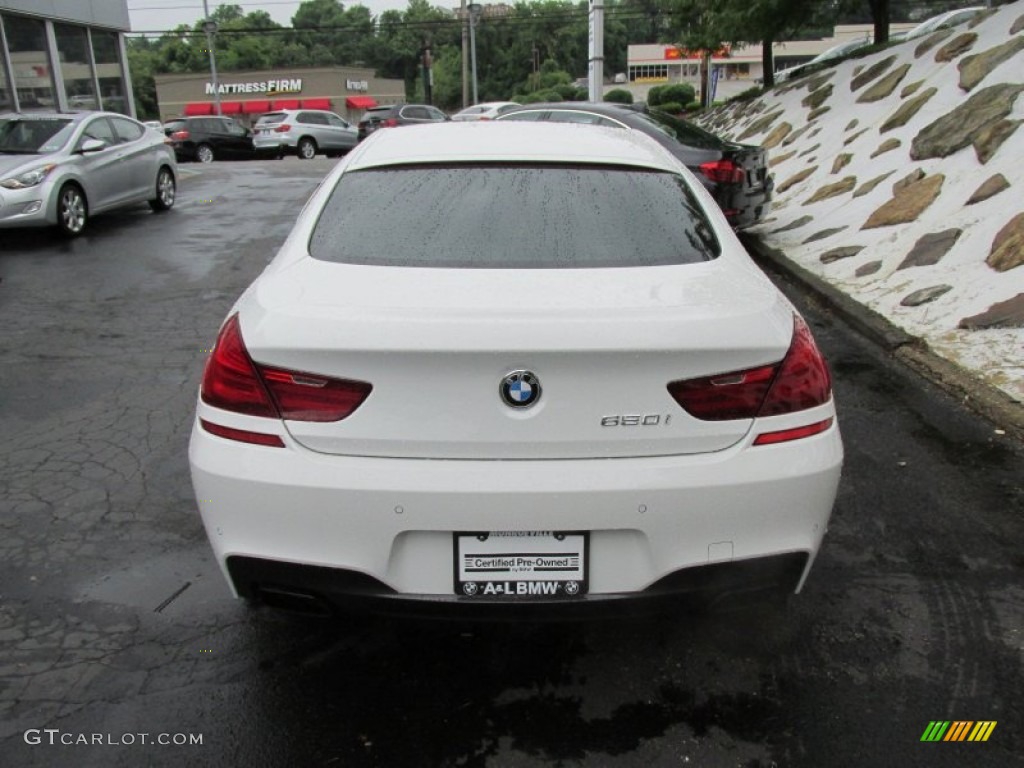 2013 6 Series 650i xDrive Gran Coupe - Alpine White / Black photo #5