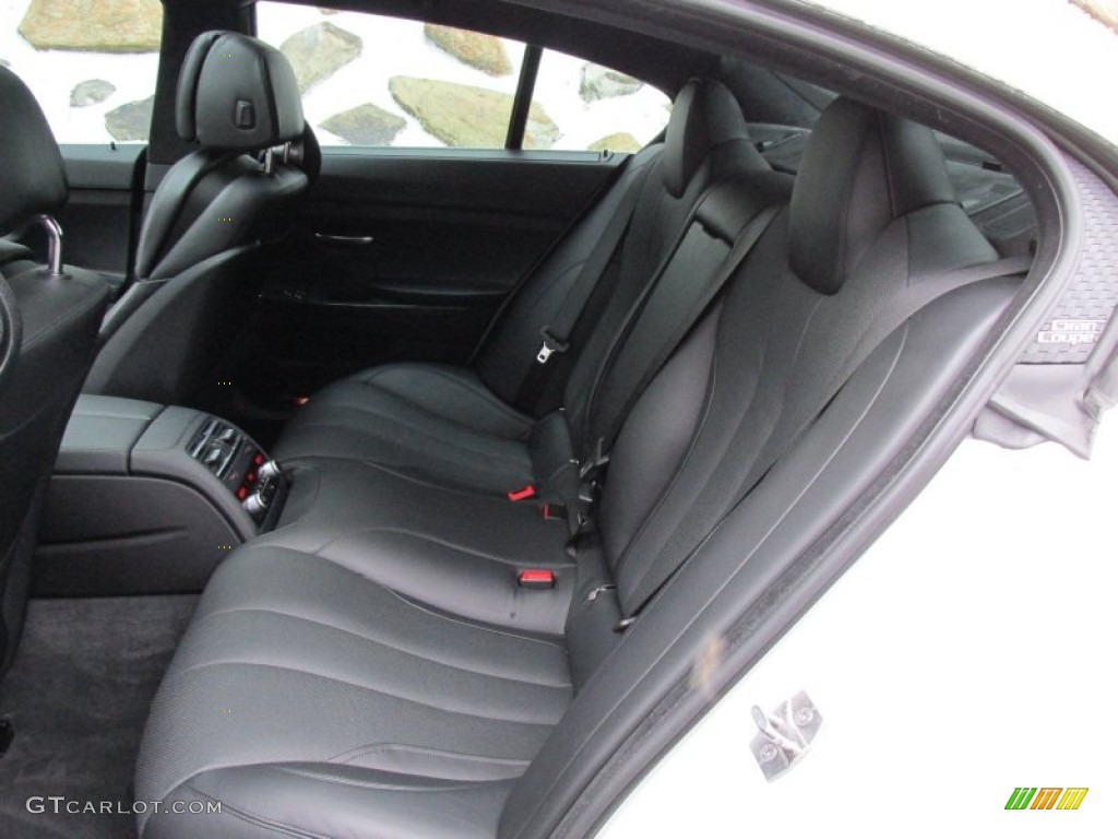 2013 BMW 6 Series 650i xDrive Gran Coupe Rear Seat Photo #95142678