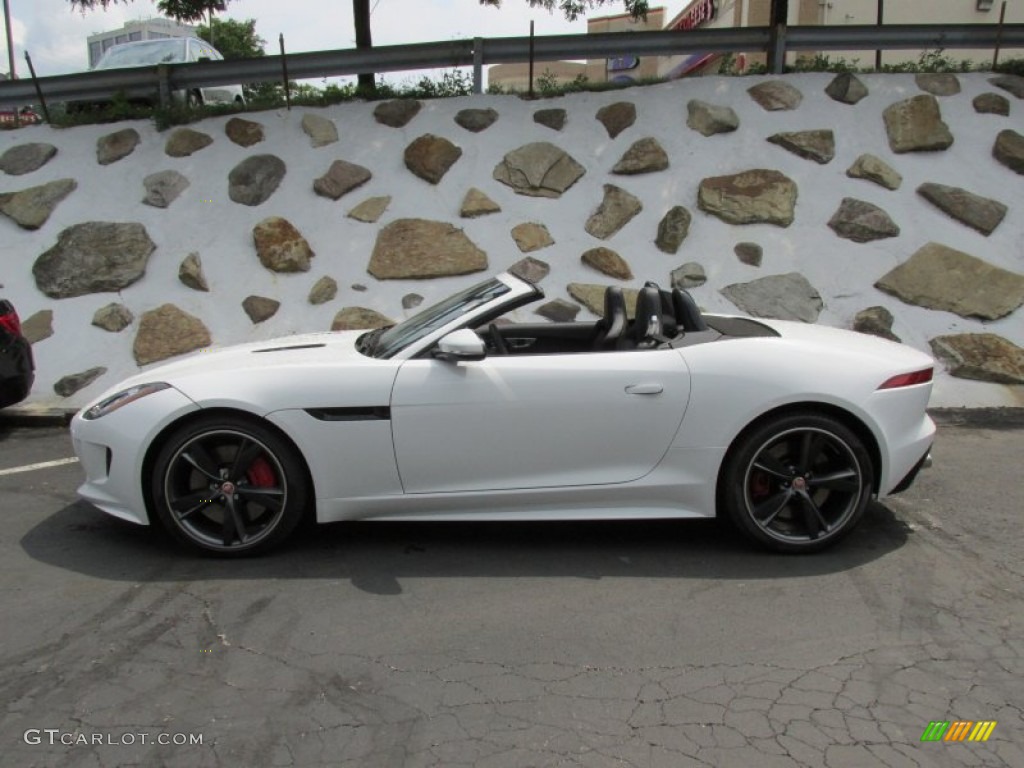 Polaris White 2015 Jaguar F-TYPE V8 S Convertible Exterior Photo #95143850