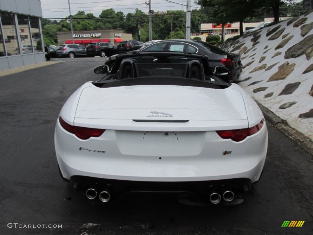 Polaris White 2015 Jaguar F-TYPE V8 S Convertible Exterior Photo #95143922