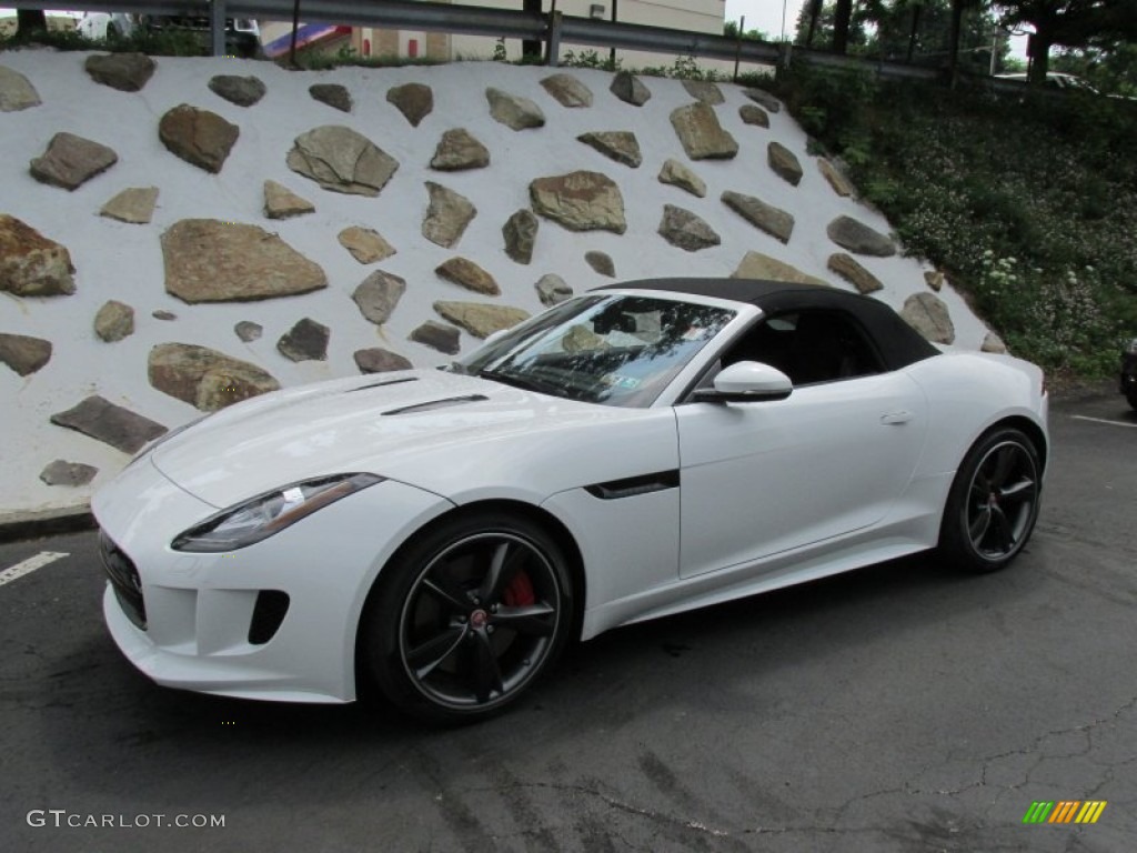 Polaris White 2015 Jaguar F-TYPE V8 S Convertible Exterior Photo #95144048