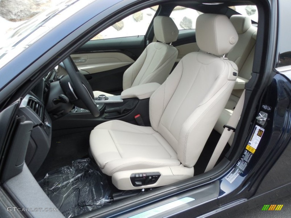 Oyster/Black Interior 2014 BMW 4 Series 428i xDrive Coupe Photo #95145179
