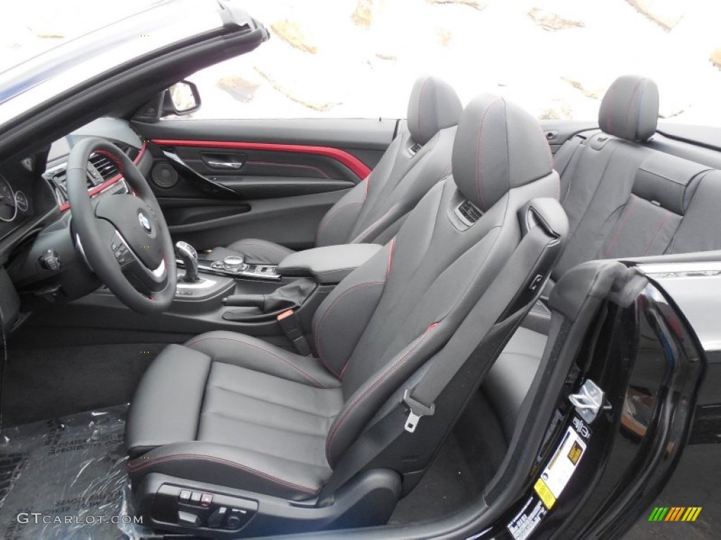 Black Interior 2014 BMW 4 Series 435i Convertible Photo #95146181