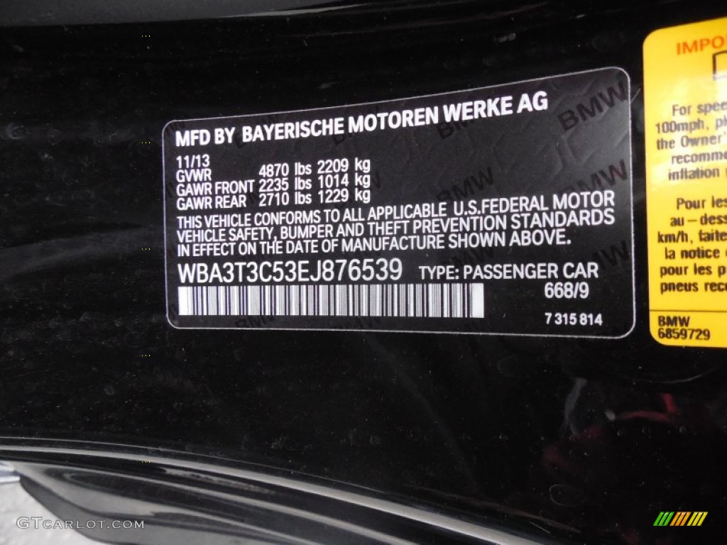 2014 4 Series Color Code 668 for Jet Black Photo #95146322