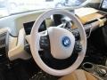 Giga Cassia Natural Leather/Carum Spice Grey Wool Cloth Steering Wheel Photo for 2014 BMW i3 #95146538