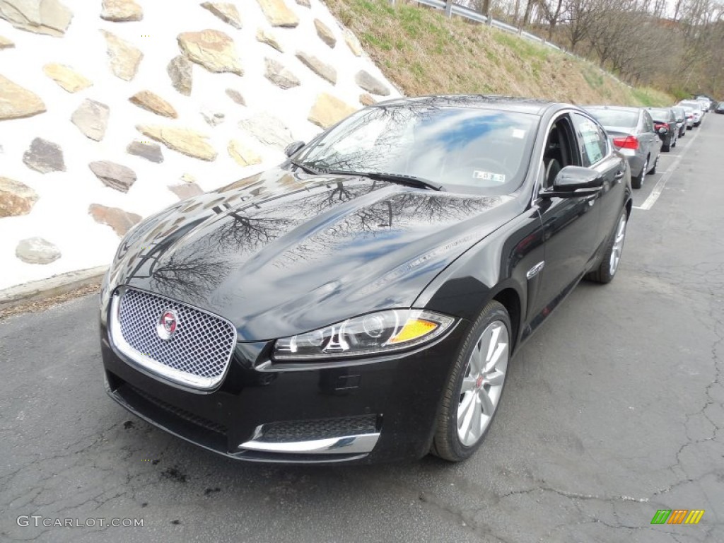 Ultimate Black Metallic 2014 Jaguar XF 3.0 AWD Exterior Photo #95147138