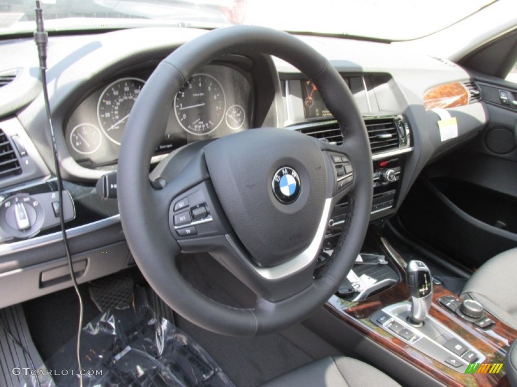 2015 BMW X3 xDrive28i Black Steering Wheel Photo #95149193