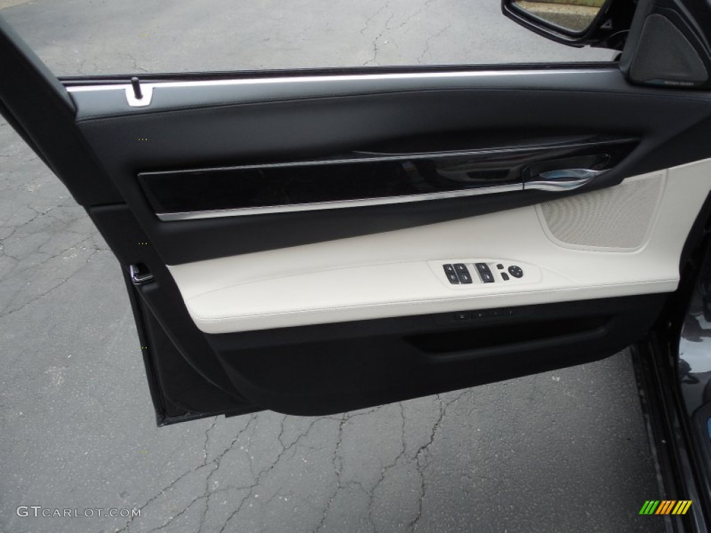 2014 7 Series 750Li xDrive Sedan - Dark Graphite Metallic / Ivory White/Black photo #10