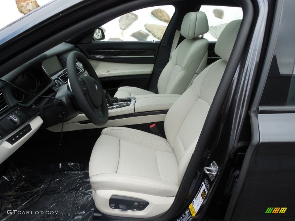 2014 7 Series 750Li xDrive Sedan - Dark Graphite Metallic / Ivory White/Black photo #12