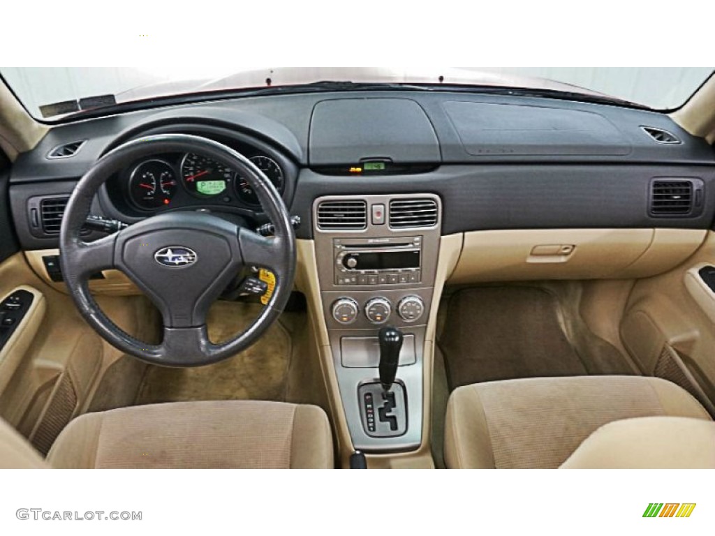2006 Subaru Forester 2.5 X Premium Desert Beige Dashboard Photo #95152742