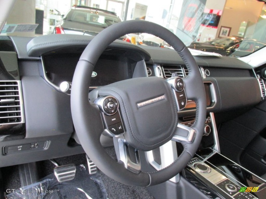 2014 Range Rover Supercharged L - Santorini Black Metallic / Ebony/Ebony photo #13