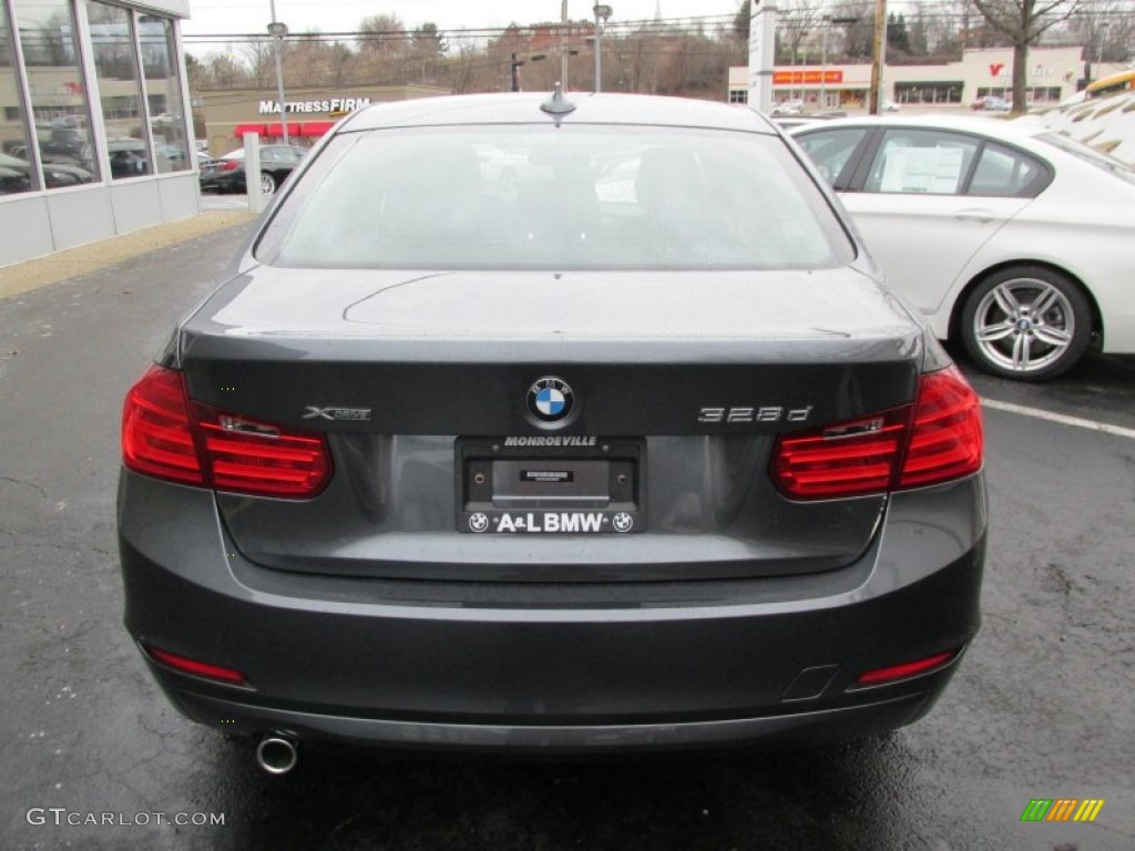 2014 3 Series 328d xDrive Sedan - Mineral Grey Metallic / Black photo #5