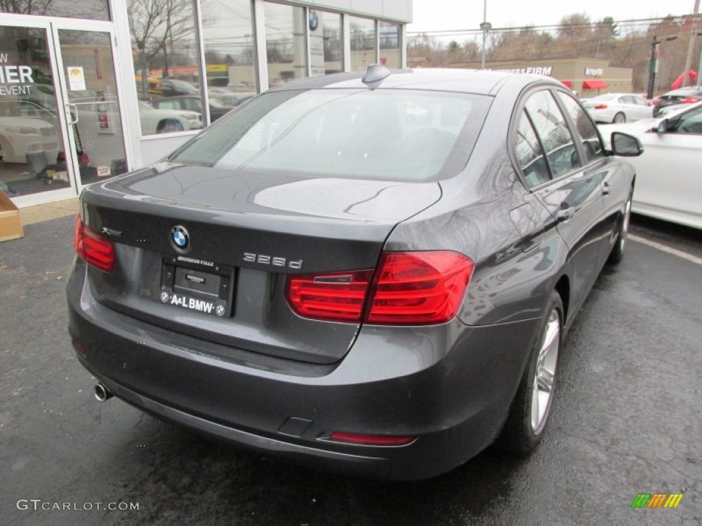 2014 3 Series 328d xDrive Sedan - Mineral Grey Metallic / Black photo #6