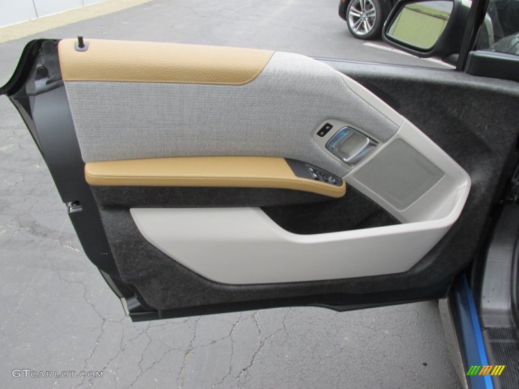 2014 i3 with Range Extender - Andesite Silver Metallic / Giga Cassia Natural Leather/Carum Spice Grey Wool Cloth photo #10