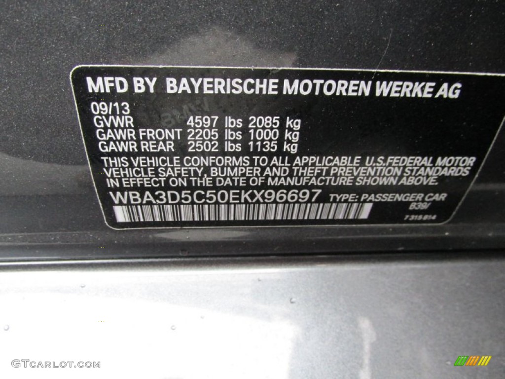 2014 3 Series 328d xDrive Sedan - Mineral Grey Metallic / Black photo #19