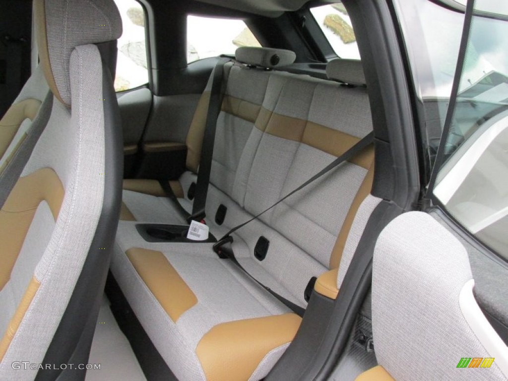 2014 i3 with Range Extender - Andesite Silver Metallic / Giga Cassia Natural Leather/Carum Spice Grey Wool Cloth photo #12