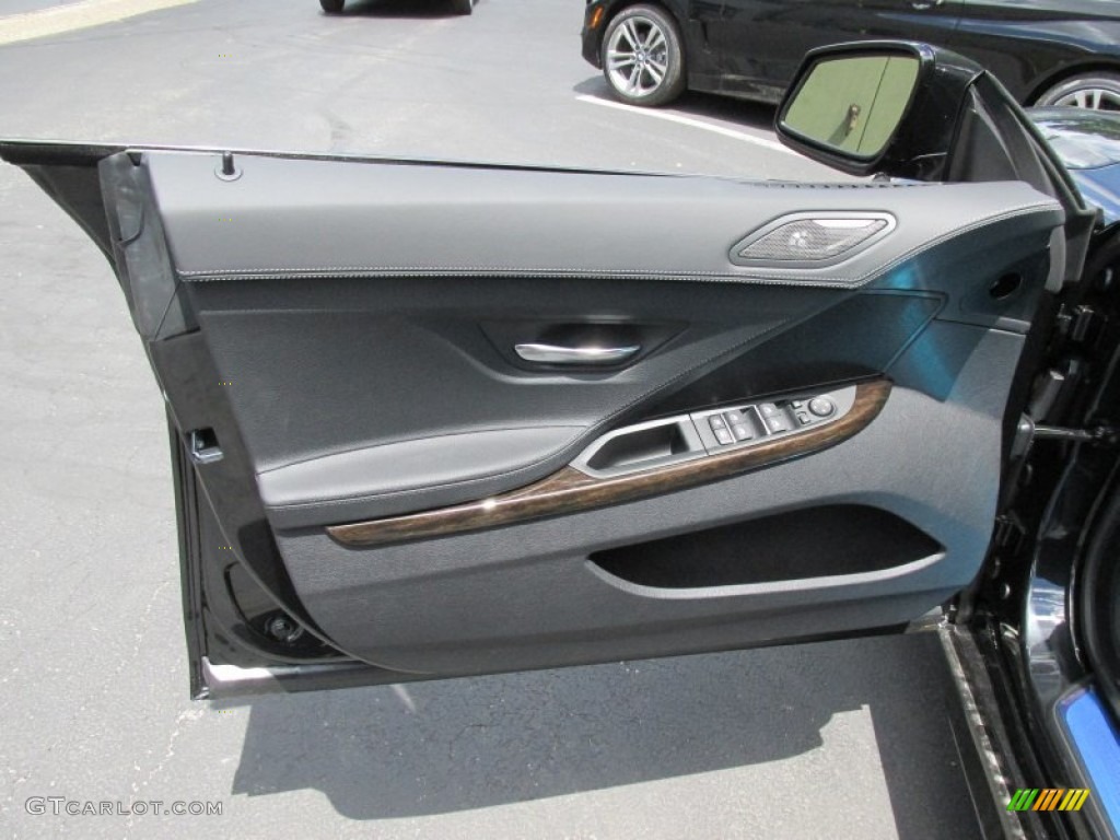 2015 BMW 6 Series 640i xDrive Gran Coupe Black Door Panel Photo #95156972