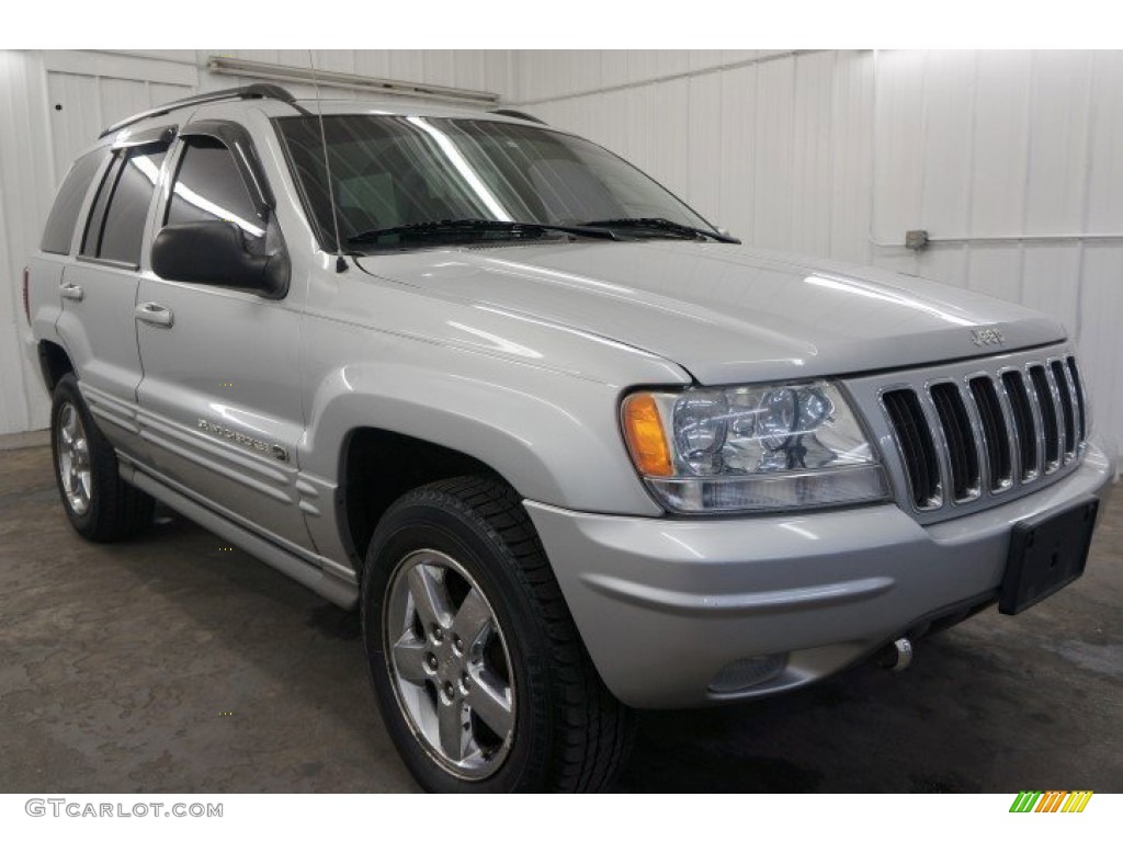 2003 Grand Cherokee Overland 4x4 - Bright Silver Metallic / Dark Slate Gray/Light Slate Gray photo #14