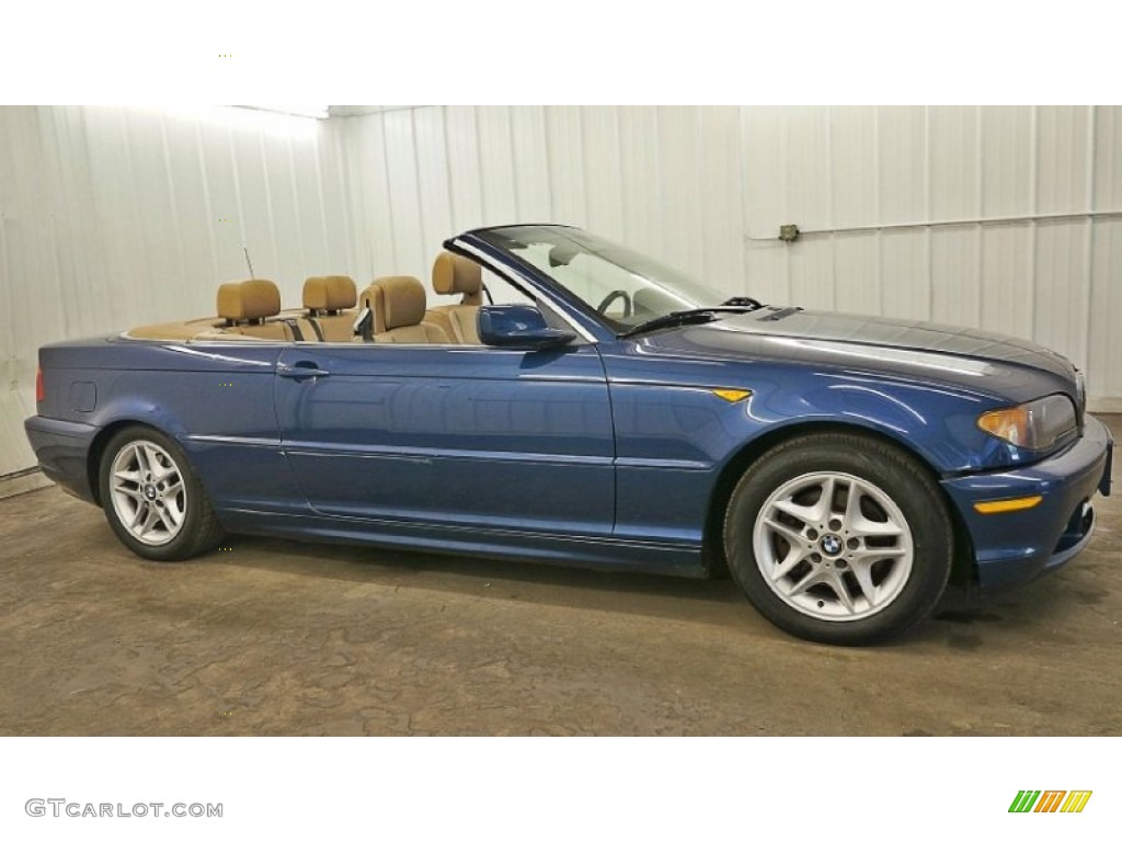 2004 3 Series 325i Convertible - Mystic Blue Metallic / Sand photo #4