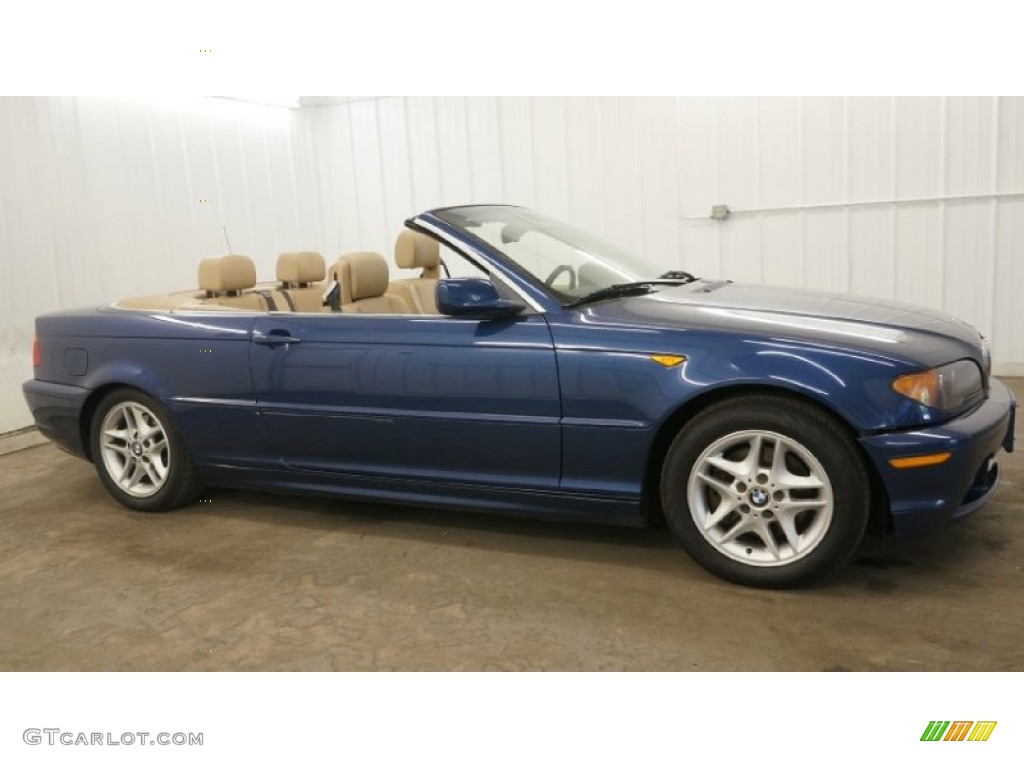 2004 3 Series 325i Convertible - Mystic Blue Metallic / Sand photo #14