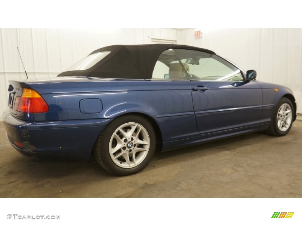 2004 3 Series 325i Convertible - Mystic Blue Metallic / Sand photo #15