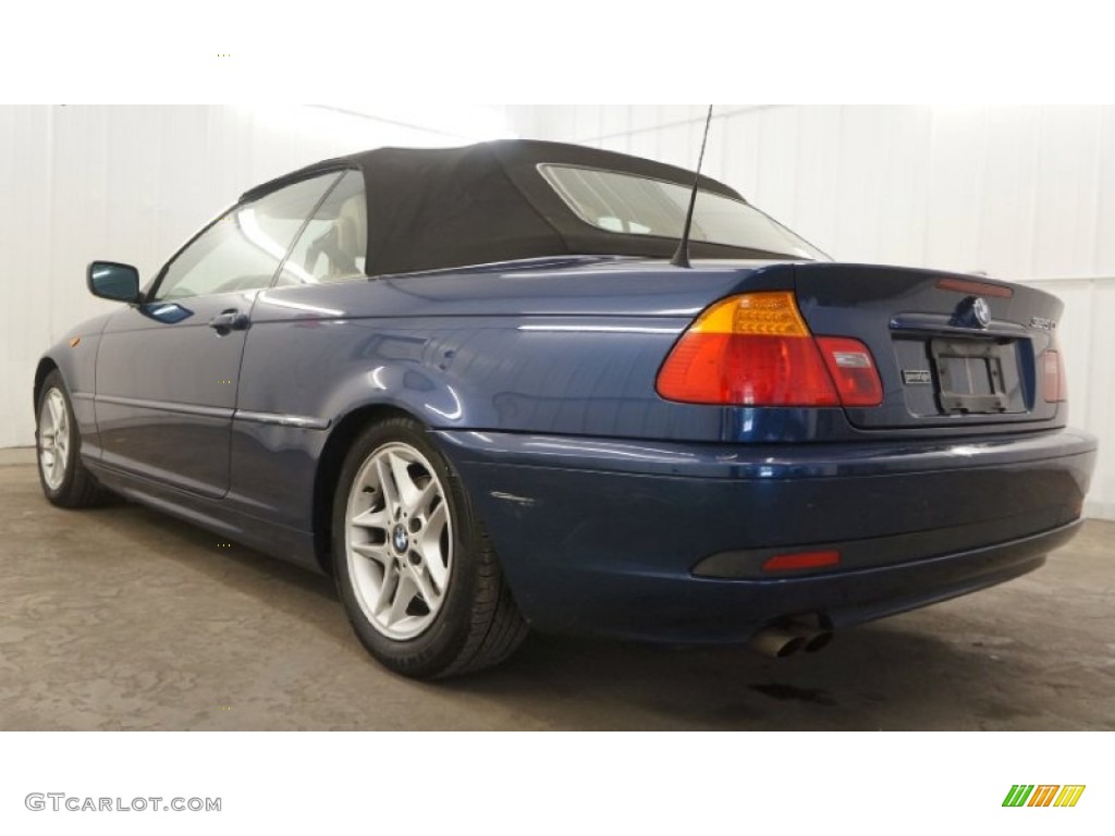2004 3 Series 325i Convertible - Mystic Blue Metallic / Sand photo #18