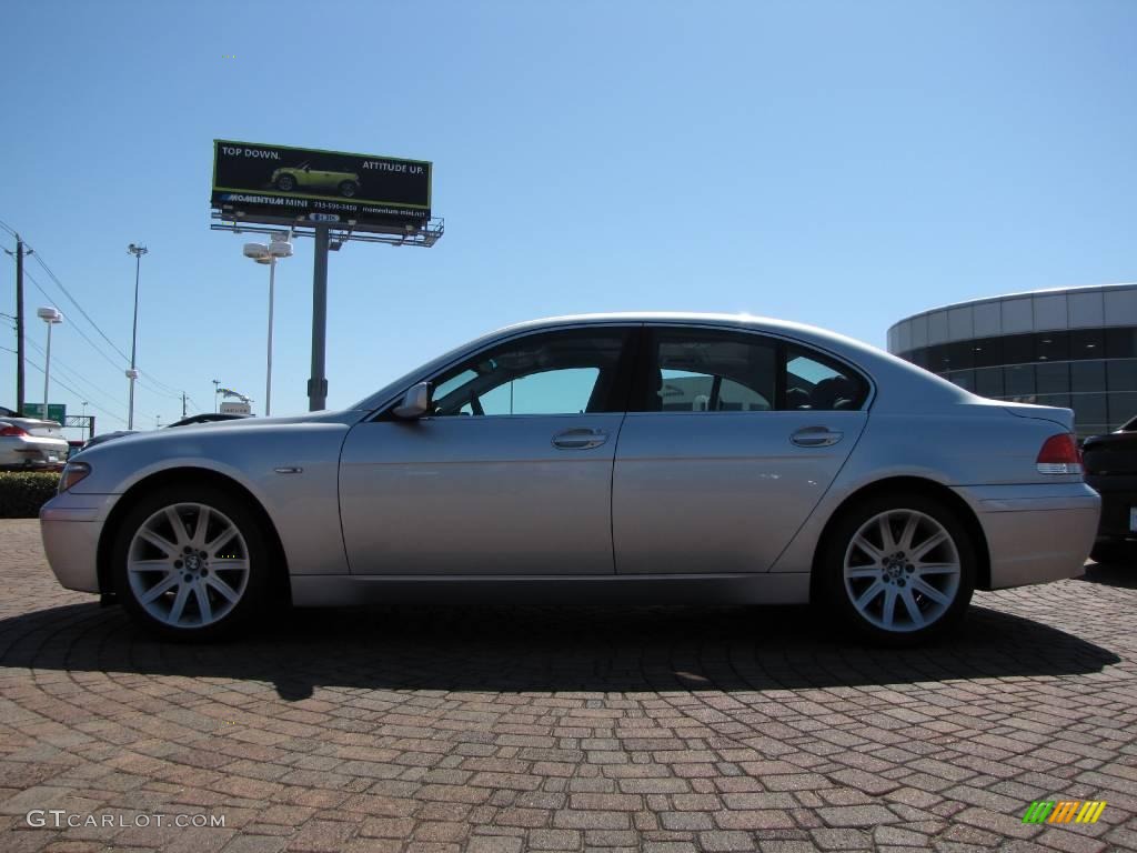 2003 7 Series 745i Sedan - Titanium Silver Metallic / Black/Black photo #2