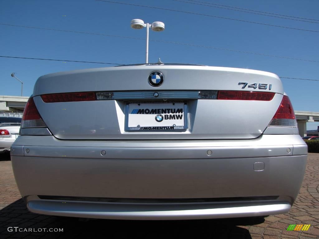 2003 7 Series 745i Sedan - Titanium Silver Metallic / Black/Black photo #4