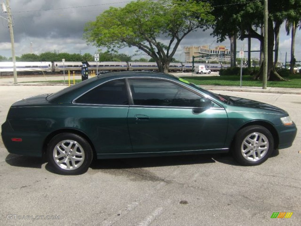 2002 Accord EX V6 Coupe - Noble Green Pearl / Ivory photo #5