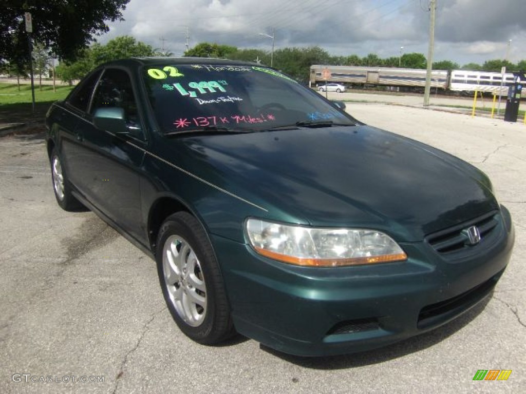 2002 Accord EX V6 Coupe - Noble Green Pearl / Ivory photo #6