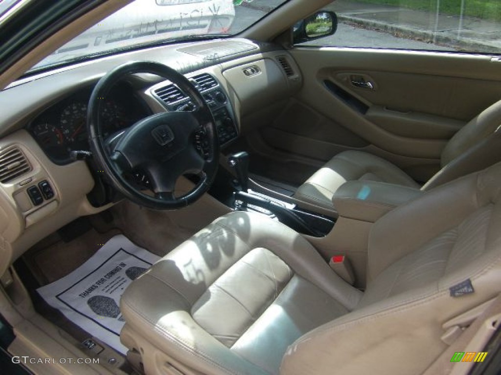 Ivory Interior 2002 Honda Accord EX V6 Coupe Photo #95170730