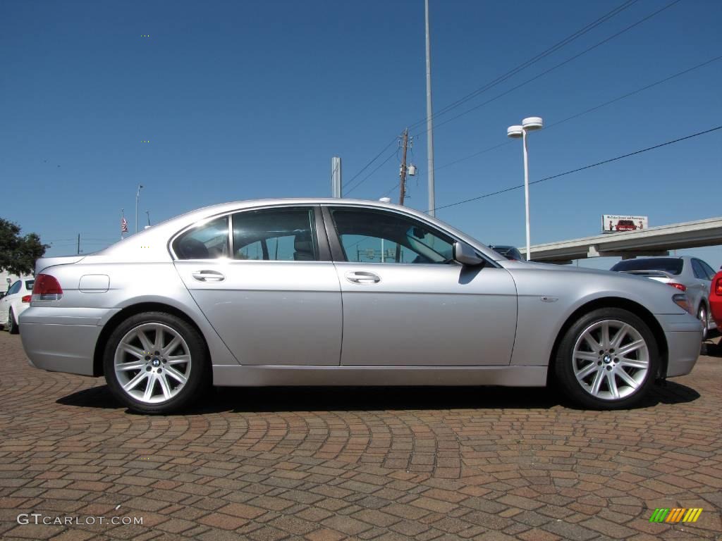 2003 7 Series 745i Sedan - Titanium Silver Metallic / Black/Black photo #6