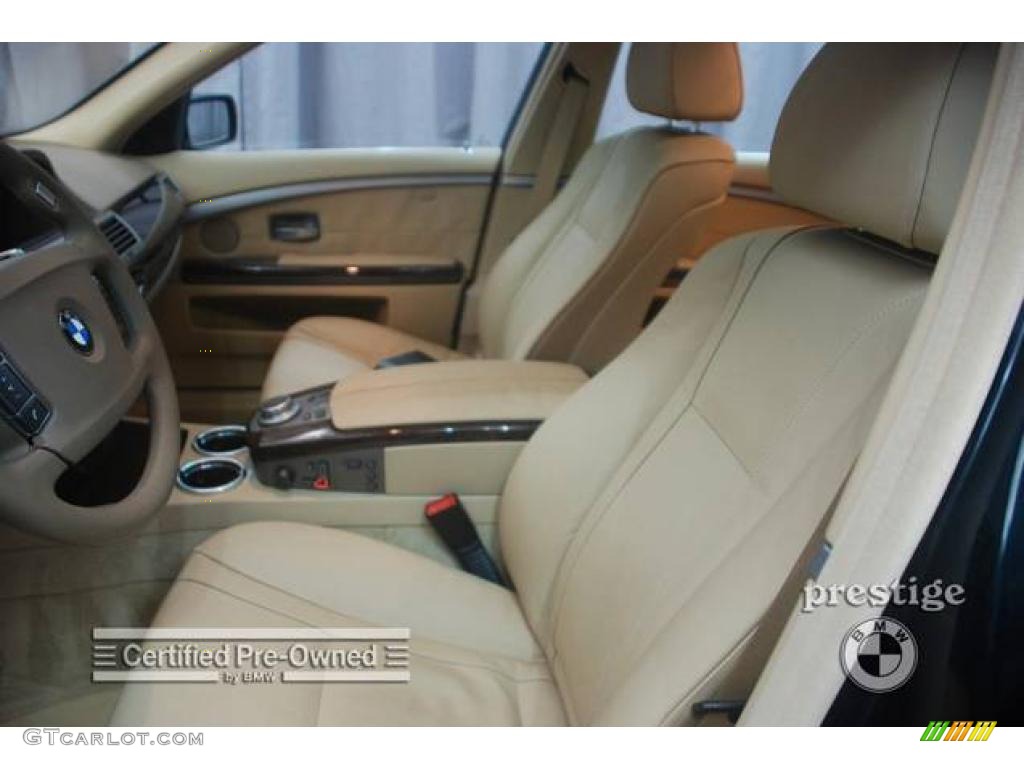 2006 7 Series 750i Sedan - Deep Green Metallic / Beige Nasca Leather photo #11