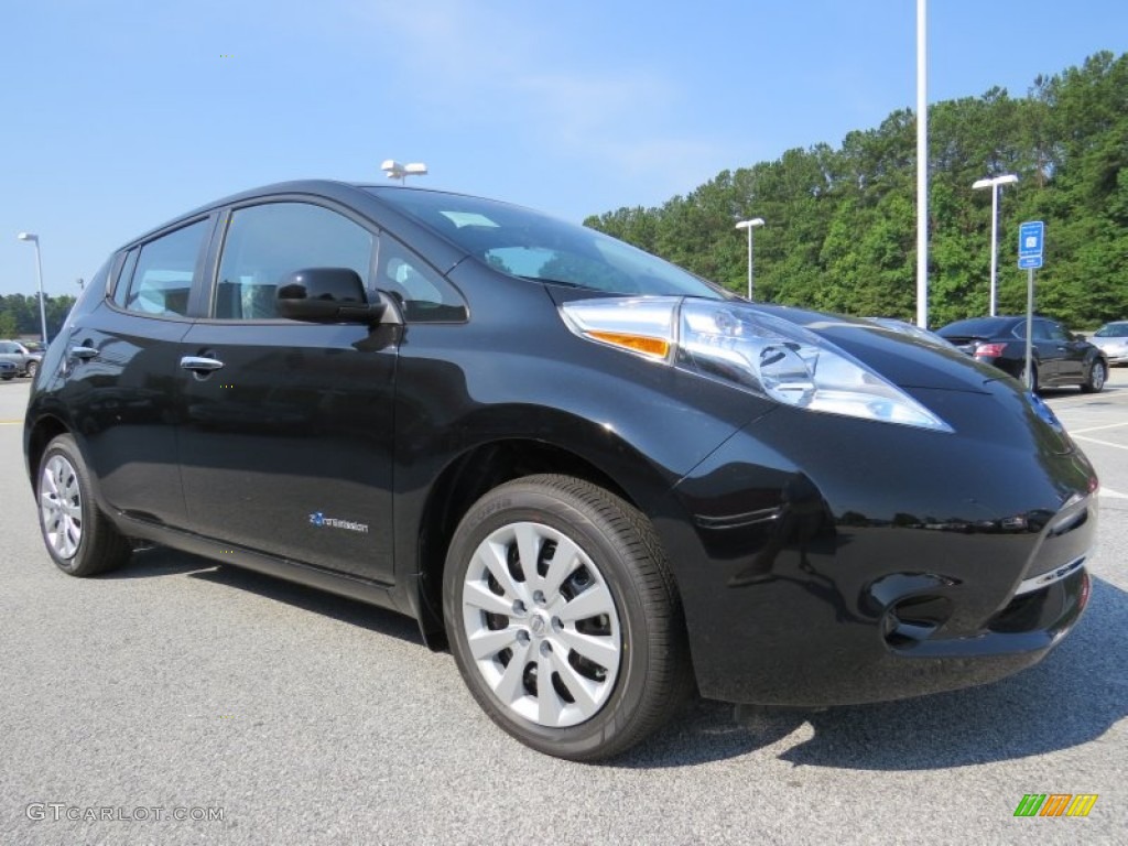 Super Black 2015 Nissan LEAF S Exterior Photo #95174443