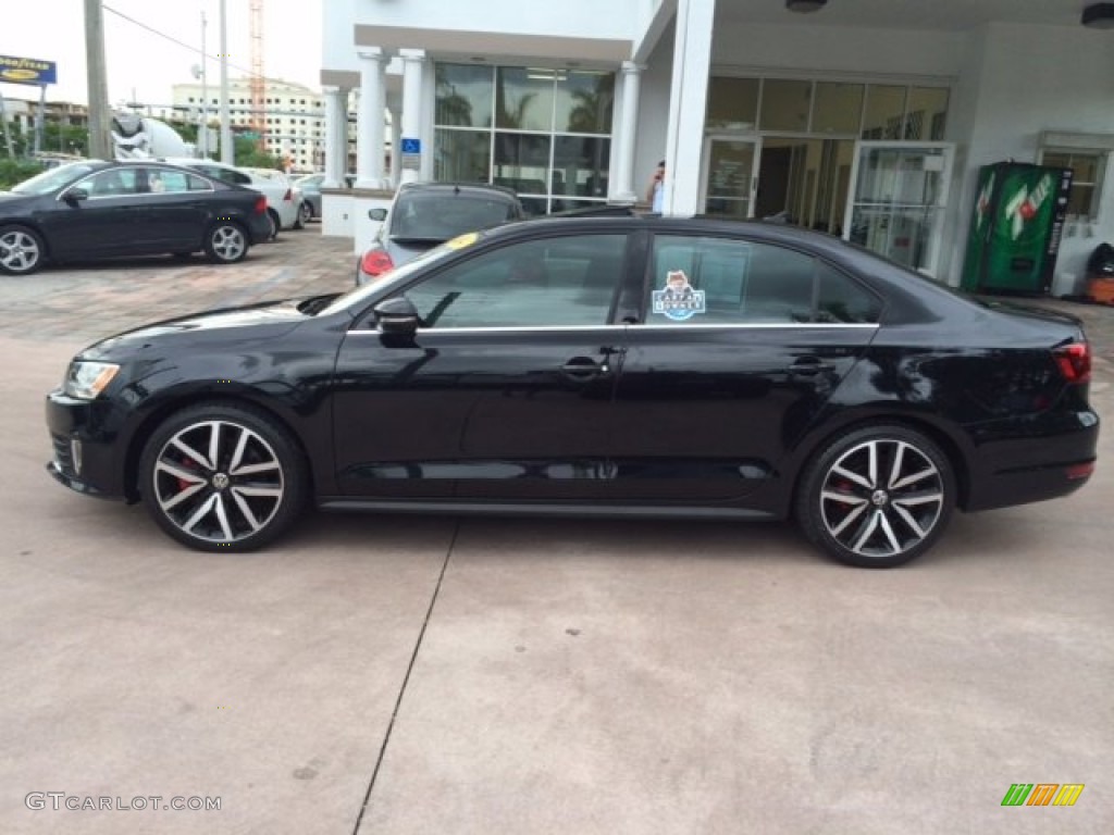 2014 Jetta GLI Autobahn - Deep Black Pearl Metallic / Titan Black photo #2