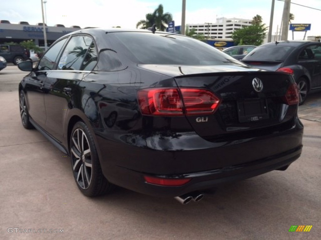 2014 Jetta GLI Autobahn - Deep Black Pearl Metallic / Titan Black photo #3